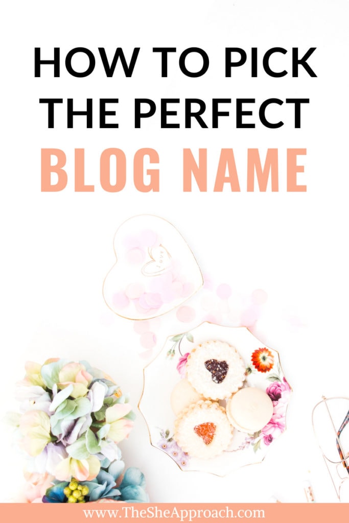 Ever wondered how to pick a name for your blog or business? Find out how to generate blog name ideas and find the perfect title for your first blog, along more The She Approach tips for bloggers. #onlinemarketing #blogname #startablog