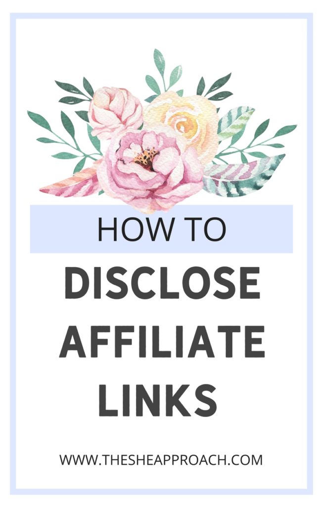 Whenever you use an affiliate link, you must also add an affiliate disclosure. If you're monetizing your blog with affiliate marketing, you need to do it legally and this is how. Click over to find out how. #affiliatedisclosure #affiliatemarketing #legaltipsforbloggers