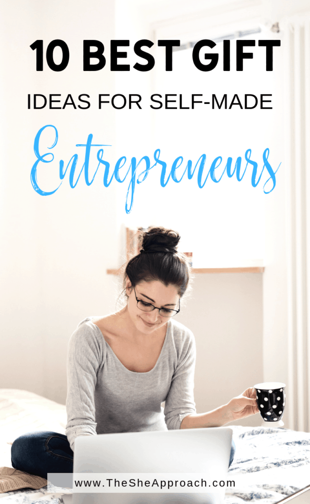 Here are 10 gift ideas for the female entrepreneur in your life. Holiday Gift Guide: 10 Gift Ideas for Female Entrepreneurs. #giftideas #giftguide 