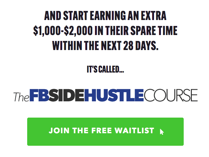 FB Side Hustle Course Waitlist | Laptop Empires