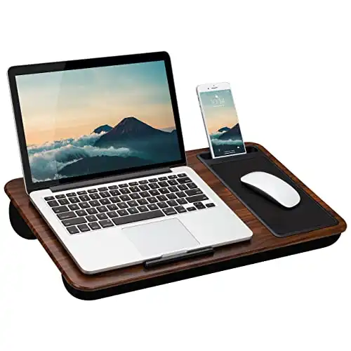 LapGear Home Office Lap Desk with Mouse Pad, and Phone Holder