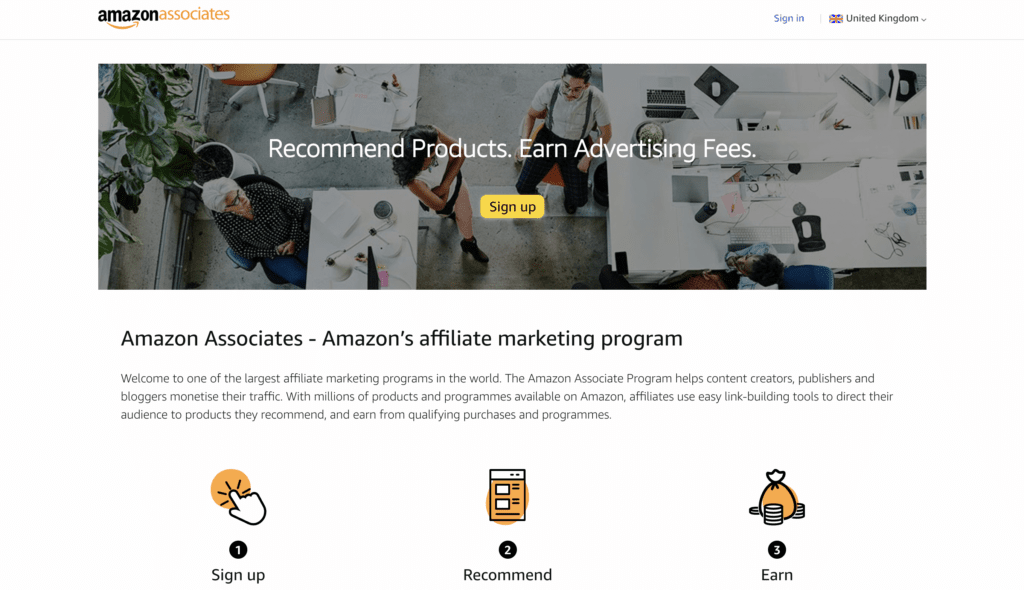 amazon affiliate program