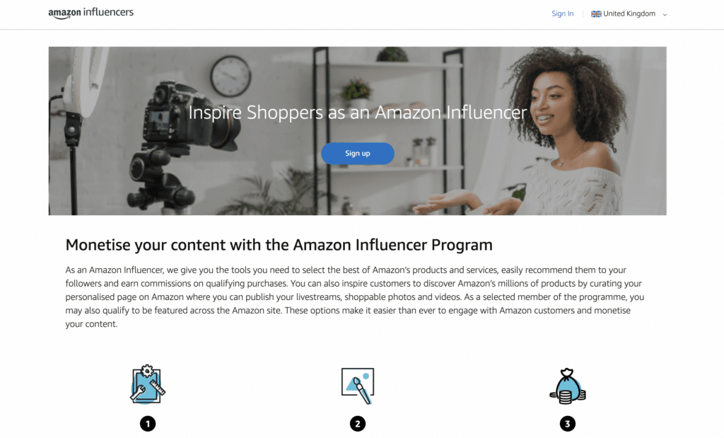 amazon influencer program store front